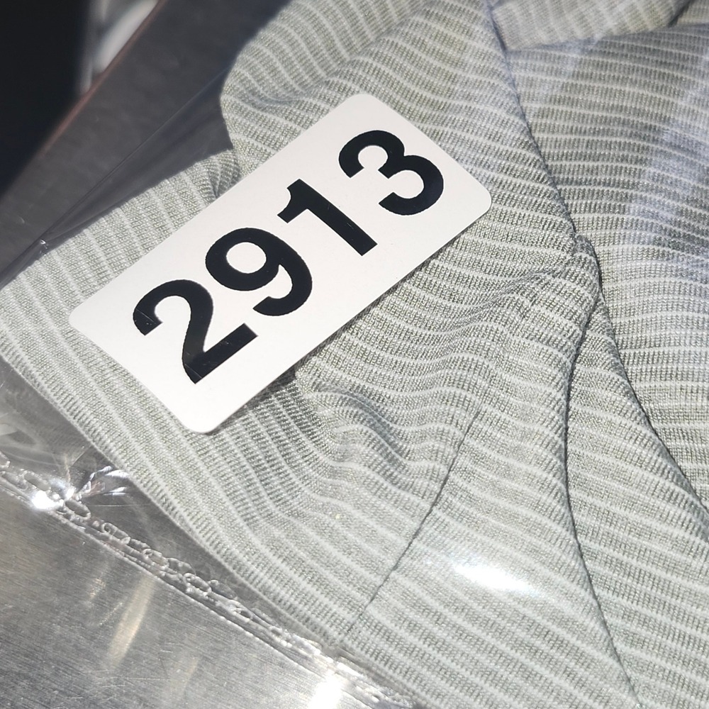 Straight Down Performance Mens Large Gray Striped… - image 9